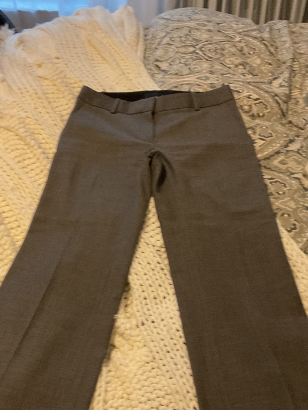 J. Crew Super 120 City Fir Dress Pants in Charcoal Gray